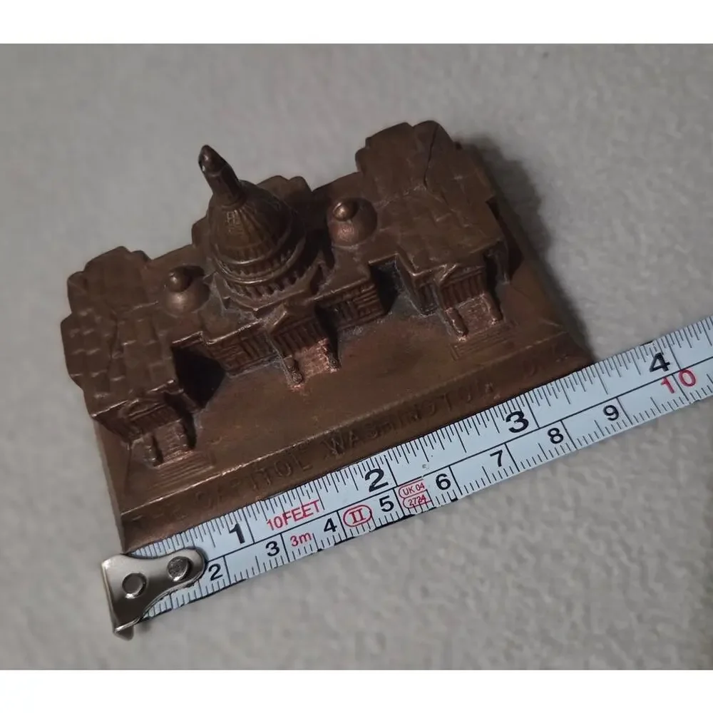 Vintage Washington DC Capitol Building Brass Travel Souvenir Made in USA